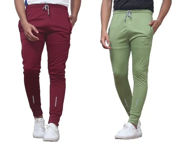 New Launched Cotton Spandex Regular Track Pants For Men 