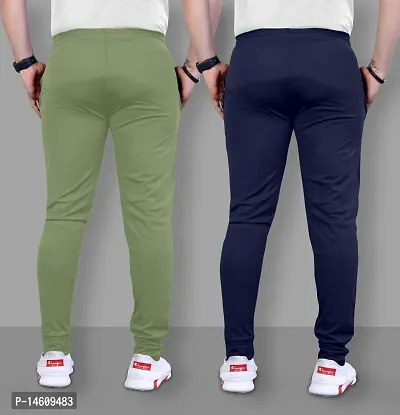 Classic Polyester Solid Track Pants for Men, Pack of 2-thumb3
