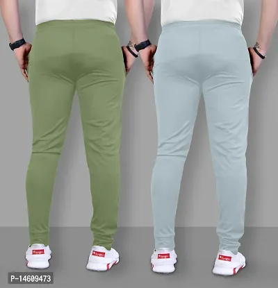 Classic Polyester Solid Track Pants for Men, Pack of 2-thumb3