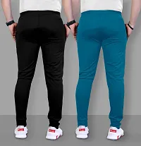 Classic Polyester Solid Track Pants for Men, Pack of 2-thumb2