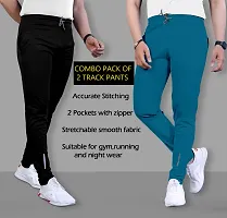 Classic Polyester Solid Track Pants for Men, Pack of 2-thumb3