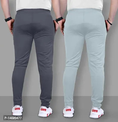 Classic Polyester Solid Track Pants for Men, Pack of 2-thumb3