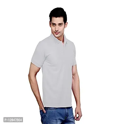 JMDE Grey Men's Polo T-Shirt(Small)-thumb0