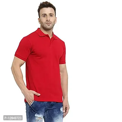 JMDE Men's Collared Neck Polo Casual T-Shirt for Men (Large)-thumb3