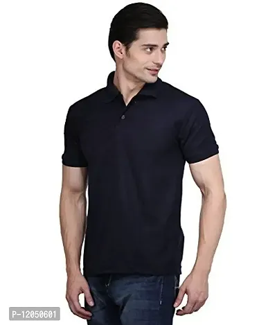 JMDE Black Men's Polo T-Shirt(Large)-thumb3