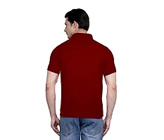 JMDE Maroon Men's Polo T-Shirt(Medium)-thumb2