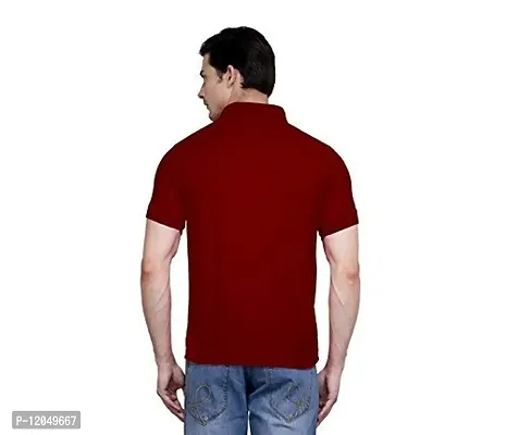 JMDE Maroon Men's Polo T-Shirt(Medium)-thumb3