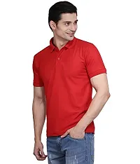 JMDE Red Men's Polo T-Shirt(Small)-thumb1