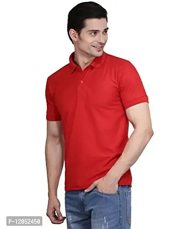 JMDE Red Men's Polo T-Shirt(Small)-thumb2