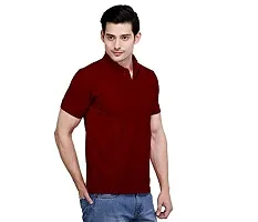 JMDE Maroon Men's Polo T-Shirt(Medium)-thumb1