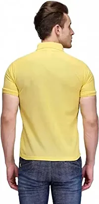 JMDE Men's Polo Plain Tshirt Yellow-thumb1