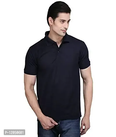 JMDE Black Men's Polo T-Shirt(Large)-thumb2