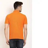 JMDE Men's Collared Neck Polo T-Shirt for Men Orange (Large)-thumb1