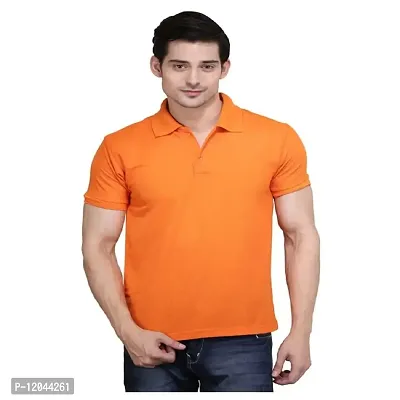 JMDE Orange Men's Polo T-Shirt(Large)