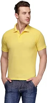 JMDE Men's Polo Plain Tshirt