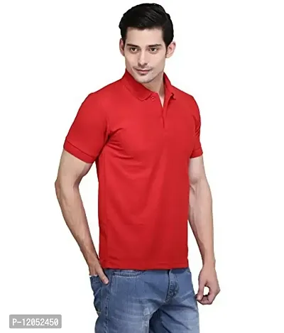 JMDE Red Men's Polo T-Shirt(Small)-thumb3