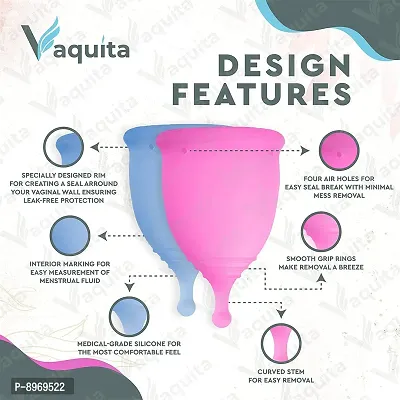 VAQUITA - Premium Menstrual cup for women-Small Size with Jute Pouch | Odor/Infection/Rash/Leakage Free | Medical Grade Silicone |Protection Upto 8-10Hrs| FDA Approved-thumb3