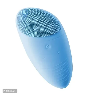 Vaquita - 2 in 1 Face Cleansing Brush  Massager for Deep Cleansing  Exfoliation {Blue}-thumb0