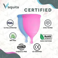 VAQUITA - Premium Menstrual cup for women-Small Size with Jute Pouch | Odor/Infection/Rash/Leakage Free | Medical Grade Silicone |Protection Upto 8-10Hrs| FDA Approved-thumb1