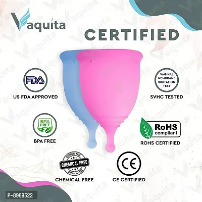 VAQUITA - Premium Menstrual cup for women-Small Size with Jute Pouch | Odor/Infection/Rash/Leakage Free | Medical Grade Silicone |Protection Upto 8-10Hrs| FDA Approved-thumb2