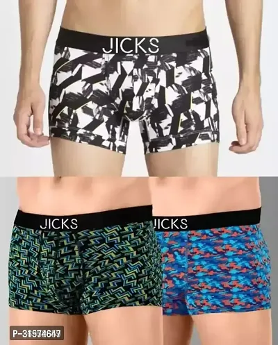 Stylish Cotton Printed Trunk for Men, Pack of 3