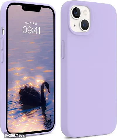 NAFS Silicon Case Compatible iPhone 13 | Camera Protect Microfiber Lining Cover | iPhone 13 case Cover (Light Purple)
