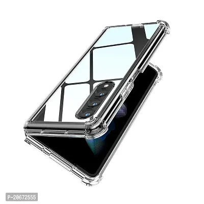 MAKAVO for Samsung Galaxy Z Fold 3 Case [Enhanced Corner Protection] Non-Yellowing Crystal Soft TPU Bumper Shockproof Hard Clear Back Cover for Samsung Z...-thumb0