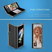 MAKAVO for Samsung Galaxy Z Fold 3 Case [Enhanced Corner Protection] Non-Yellowing Crystal Soft TPU Bumper Shockproof Hard Clear Back Cover for Samsung Z...-thumb1