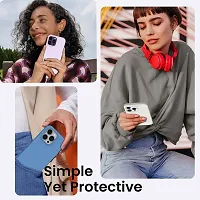 NAFSreg; Compatible with iPhone 15 Pro Max, Slim Liquid Silicone 3 Layers Full Phone Covered Soft Gel Rubber Case Protective Phone Cover (White)-thumb4