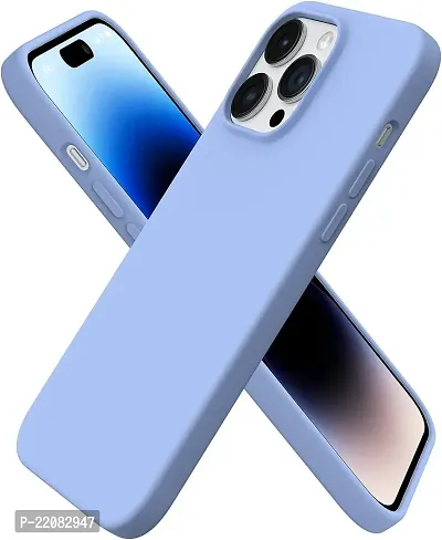 NAFSreg; Compatible with iPhone 15 Pro Max, Slim Liquid Silicone 3 Layers Full Phone Covered Soft Gel Rubber Case Protective Phone Cover (Sierra Blue)