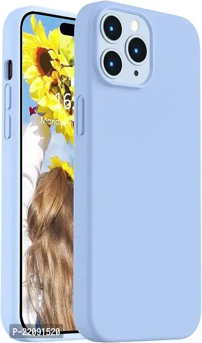 NAFSreg; Compatible with iPhone 15 Pro Max, Slim Liquid Silicone 3 Layers Full Phone Covered Soft Gel Rubber Case Protective Phone Cover (Oriental Blue)