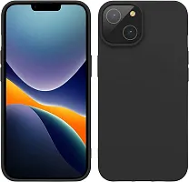 NAFSreg; Silicon Case Compatible iPhone 15 | Camera Protect Microfiber Lining Cover | iPhone 15 case Cover (Black)-thumb1