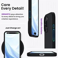 NAFSreg; Silicon Case Cover Compatable with iPhone 15 Pro Case Cover Matte Finish | Slim Fit Silicone Soft Matte Back Case for iPhone 15 Pro (Black)-thumb4