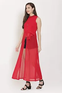 READYON Women Maxi Red Georgette (R-M-A150)-thumb3