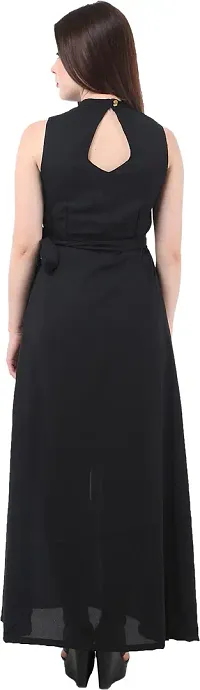 READYON Women Maxi Black Georgette (R-M-A130)-thumb1