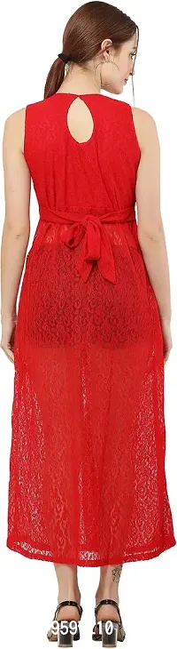 READYON Women Maxi Red Cotton Blend (R-M-A79)-thumb2