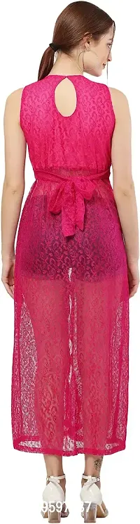 READYON Women Maxi Pink Cotton Blend (R-M-A84)-thumb2