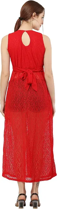 READYON Women Maxi Red Cotton Blend (R-M-A85)-thumb1