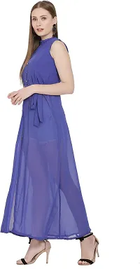 READYON Women Maxi Blue Georgette (R-M-A102)-thumb4