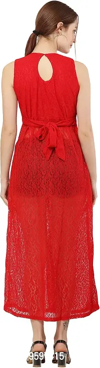 READYON Women Maxi Red Cotton Blend (R-M-A80)-thumb2