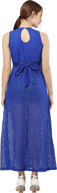 READYON Women Maxi Blue Cotton Blend (R-M-A98)-thumb1