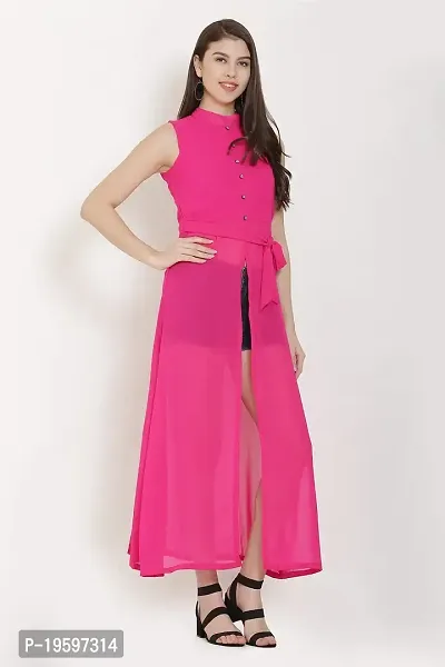 READYON Women Maxi Pink Georgette (R-M-A137)-thumb3