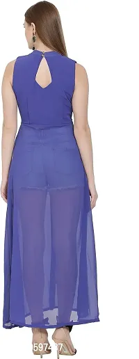 READYON Women Maxi Blue Georgette (R-M-A102)-thumb2