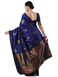 Elegant Blue Art Silk Saree with Blouse piece For Women-thumb3