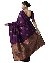 Elegant Magenta Art Silk Saree with Blouse piece For Women-thumb3