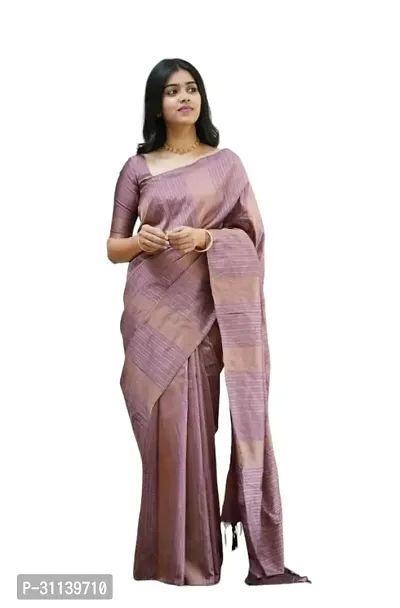 Elegant Purple Art Silk Saree with Blouse piece For Women-thumb2