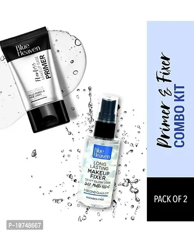 New Blue Heaven Makeup Fixer and Primer Combo Superior Quality (Combo of 2)-thumb0