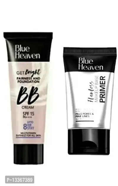 BLUE HEAVEN Get Bright Fairness and Foundati  Makeup Base Primer - Oil Free  (2 Items in the set)
