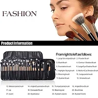 Wagela BEAUTY PROFESSIONAL 24 Pcs Makeup Brush Set || Foundation, Face Powder || Blush Blending Brushes || Cruelty-Free Synthetic Fiber Bristles with Leather (Handle May Vary) Case-thumb3