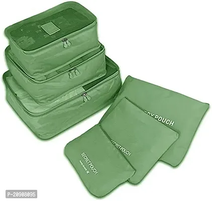 Shuang You Packing Cubes/Travel Pouch/Bag Suitcase Luggage Organiser Set of 6 (Green)-thumb0